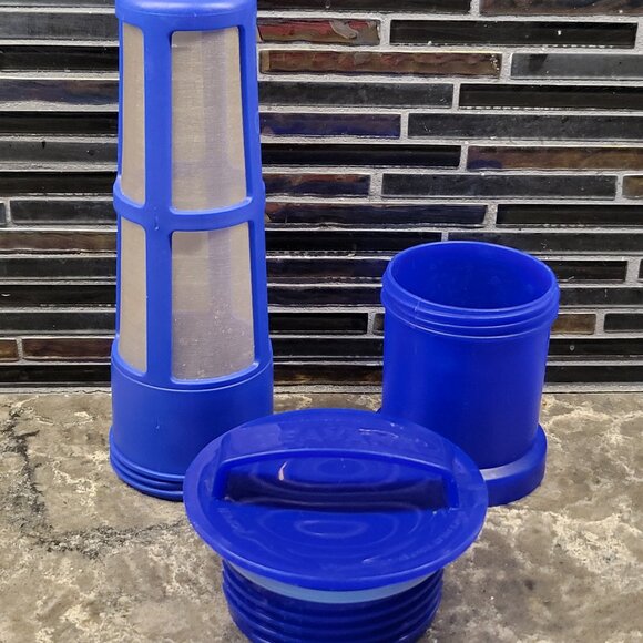 TEAVANA ICED TEA FLAVORED WATER PITCHER 66 OZ. VINTAGE ROYAL BLUE MADE IN USA - Picture 9 of 14